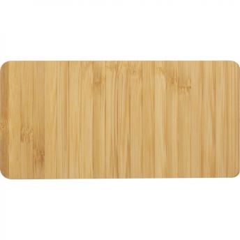 Бамбуковый поднос с ложкой и стеклянной кружкой NTEU9-113675