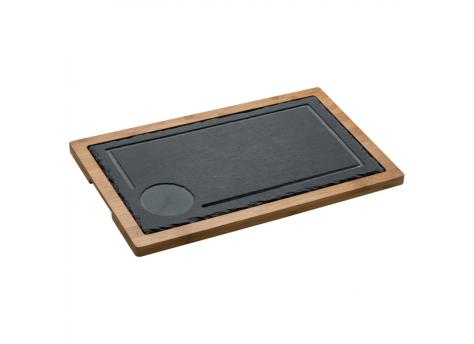 Бамбуковый поднос с отделкой из сланца SERGIO NTEU9-33537