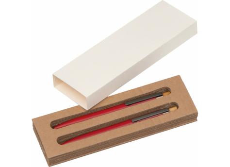 Канцелярский набор гелевая ручка и механический карандаш из переработанного алюминия NTEU9-619616