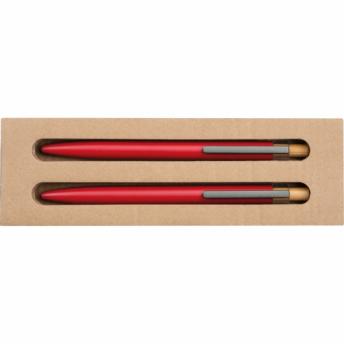 Канцелярский набор гелевая ручка и механический карандаш из переработанного алюминия NTEU9-619616