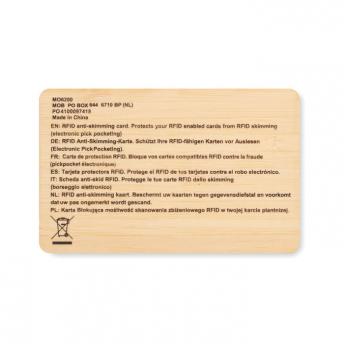 Карта RFID из бамбука NTEU13-706035