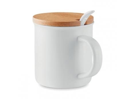 Кружка фарфоровая с ложкой NTEU13-706475