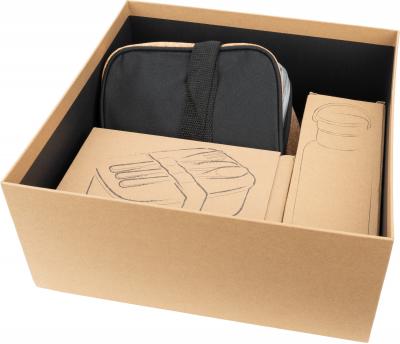 Подарочный набор с бутылкой для питья, ланч-боксом и джутовой сумкой-холодильником NTEU9-241679