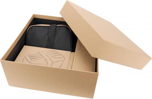 Подарочный набор с бутылкой для питья, ланч-боксом и джутовой сумкой-холодильником NTEU9-241679