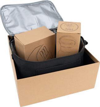 Подарочный набор с бутылкой для питья, ланч-боксом и джутовой сумкой-холодильником NTEU9-241679