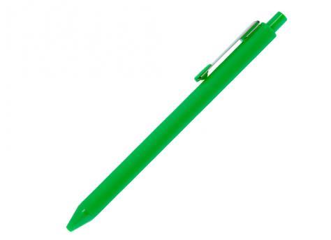 Ручка шариковая, пластик, софт тач, зеленый/серебро, INFINITY артикул AH518-R/GR