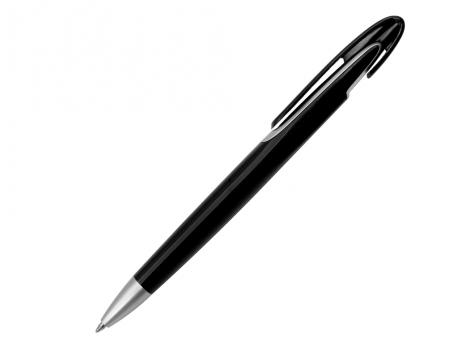 Ручка шариковая, пластик, черный/серебро артикул PS08-1/BK