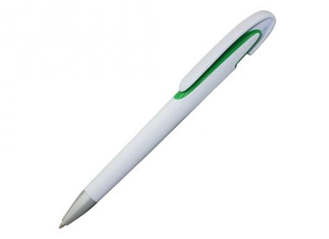 Ручка шариковая, пластик, белый/зеленый артикул PS08-2/GR