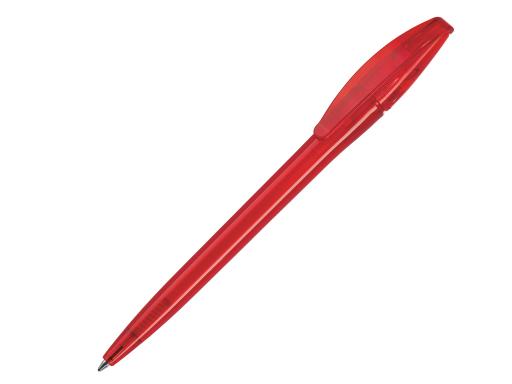 Ручка шариковая, пластик, красный, прозрачный SLIM артикул SLT-1030