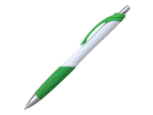 Ручка шариковая, пластик, белый/зеленый артикул 201088-A/GR