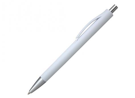 Ручка шариковая, пластик, белый/серебро артикул 201056-B/WT
