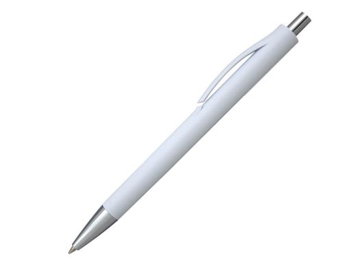 Ручка шариковая, пластик, белый/серебро артикул 201056-B/WT