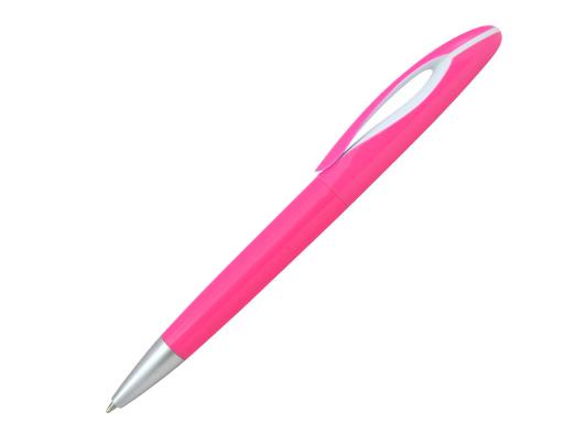 Ручка шариковая, пластик, розовый/белый артикул 201055-B/PK