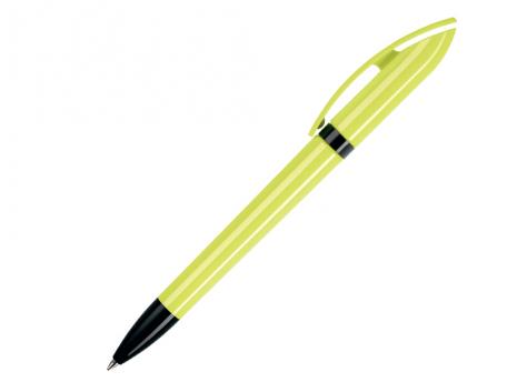 Ручка шариковая, пластик, желтый/черный Polo артикул PO-Neon-Yellow