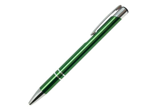 Ручка шариковая, COSMO, металл, зеленый/серебро артикул SJ/GR pantone 7483 C