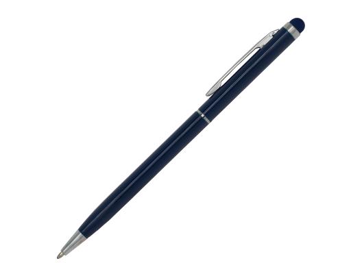 Ручка шариковая, СЛИМ СМАРТ, металл, синий/серебро артикул 007/BU-281-BU-281