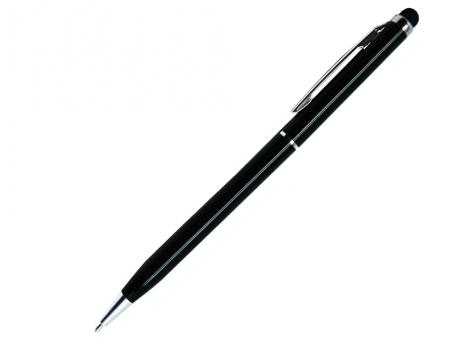 Ручка шариковая, СЛИМ СМАРТ, металл, черный/серебро артикул 1007/BK-BK