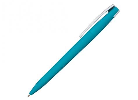 Ручка шариковая, пластик, софт тач, бирюзовый/белый, Z-PEN артикул 201020-BR/TR-320