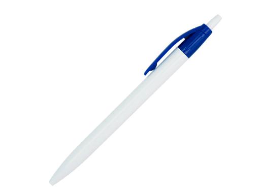 Ручка шариковая, Simple, пластик, белый/синий артикул 501010-A/BU