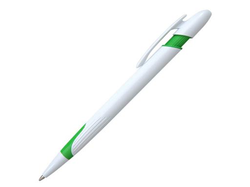 Ручка шариковая, пластик, белый/зеленый артикул 201023-A/GR