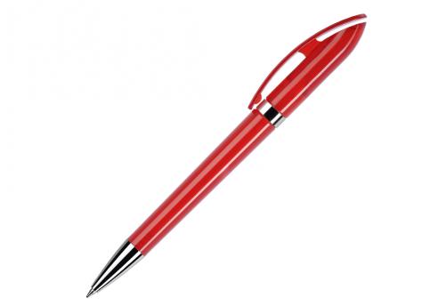 Ручка шариковая, пластик, красный, прозрачный Polo артикул POT-1030