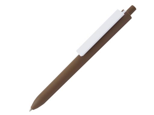 Ручка шариковая, пластик, коричневый/белый El Primero Color артикул El Primero Color-01/BN
