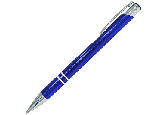 Ручка шариковая, COSMO, металл, синий/серебро артикул SJ/RBU