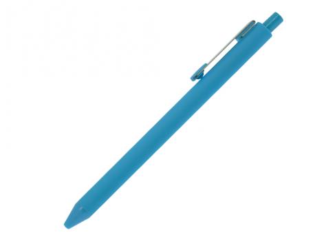 Ручка шариковая, пластик, софт тач, голубой/серебро, INFINITY артикул AH518-R/LBU