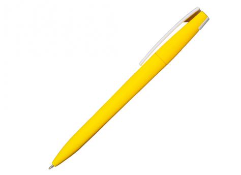 Ручка шариковая, пластик, софт тач, желтый/белый, Z-PEN артикул 201020-BR/YE