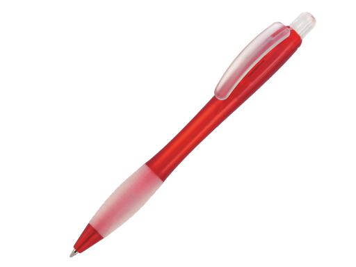 Ручка шариковая, пластик, красный, прозрачный Aston артикул AT-1030/1099