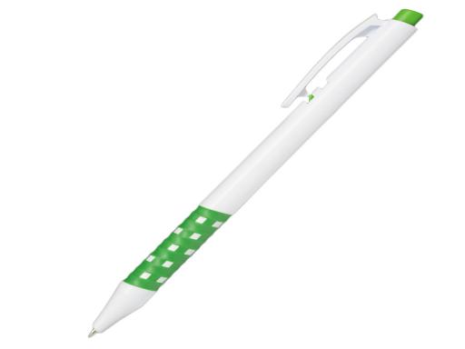 Ручка шариковая, пластик, белый/зеленый, Pixel артикул 201116-A/GR