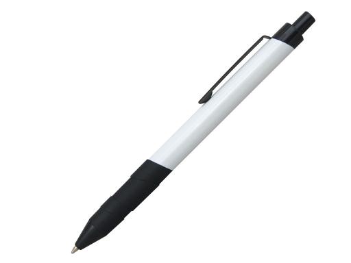Ручка шариковая, металл, белый/черный артикул 201095-A/BK