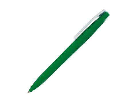 Ручка шариковая, пластик, софт тач, зеленый/белый, Z-PEN артикул 201020-BR/GR-348