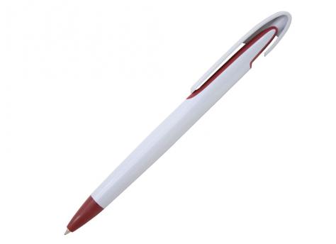 Ручка шариковая, пластик, белый/красный артикул PS08-4/RD