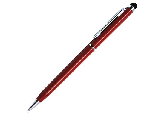 Ручка шариковая, СЛИМ СМАРТ, металл, красный/серебро артикул 007/RD