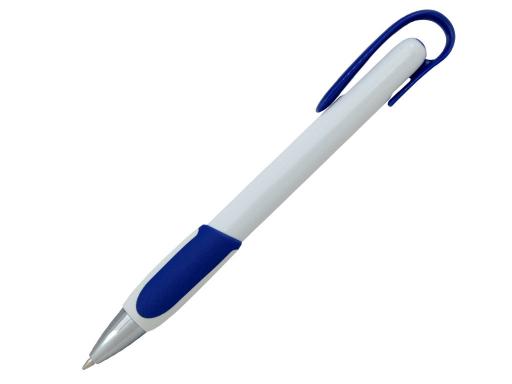 Ручка шариковая, пластик, белый/синий артикул 201017-A/BU