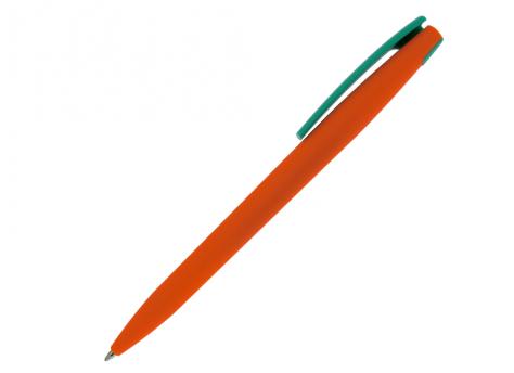 Ручка шариковая, пластик, софт тач, оранжевый/зеленый, Z-PEN Color Mix артикул 201020-BR/OR-GR
