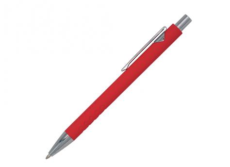 Ручка шариковая, Prestige, софт тач, металл, красный/серебро артикул 501060-B/RD