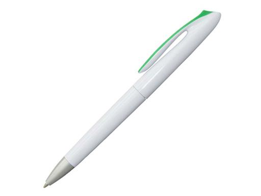 Ручка шариковая, пластик, белый/зеленый артикул PS06-3/GR