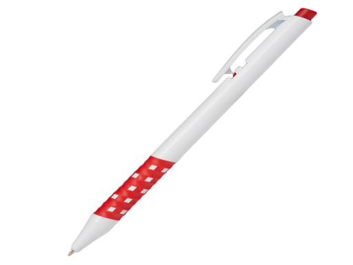 Ручка шариковая, пластик, белый/красный, Pixel артикул 201116-A/RD