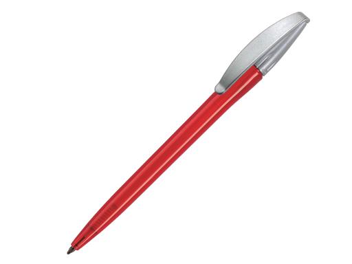 Ручка шариковая, пластик сатин, красный, прозрачный SLIM артикул SLTS-1030
