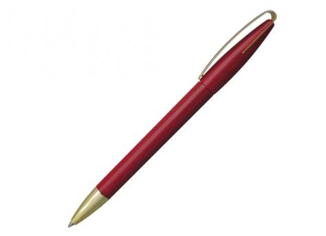 Ручка шариковая, пластик, металл, бордовый/золото артикул 9122/DRD-GD