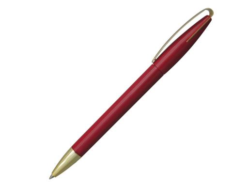 Ручка шариковая, пластик, металл, бордовый/золото артикул 9122/DRD-GD