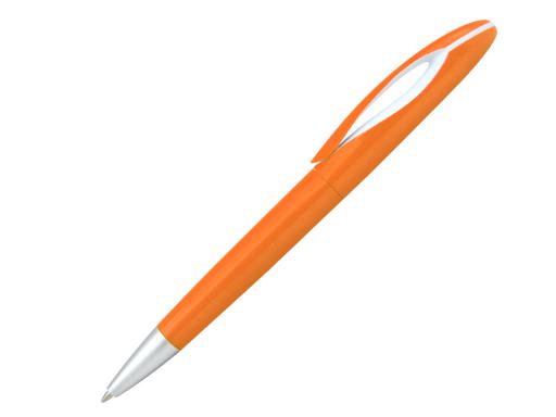 Ручка шариковая, пластик, оранжевый/белый артикул 201055-B/OR