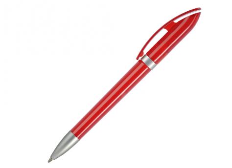 Ручка шариковая, пластик, красный, прозрачный Polo артикул POTS-1030