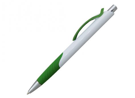 Ручка шариковая, пластик, белый/зеленый, ГАУДИ артикул 201029-A/GR