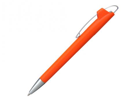 Ручка шариковая, пластик, оранжевый/серебро, АУРА артикул 201019-A/OR