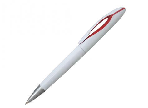 Ручка шариковая, пластик, белый/красный артикул 201055-A/RD