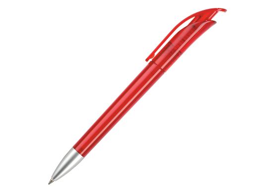Ручка шариковая, пластик, красный, прозрачный Focus артикул FTS-1030