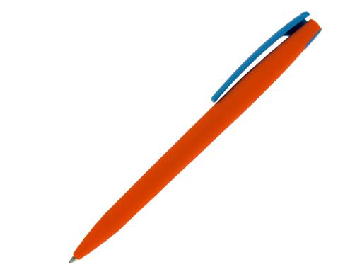 Ручка шариковая, пластик, софт тач, оранжевый/голубой, Z-PEN Color Mix артикул 201020-BR/OR-LBU